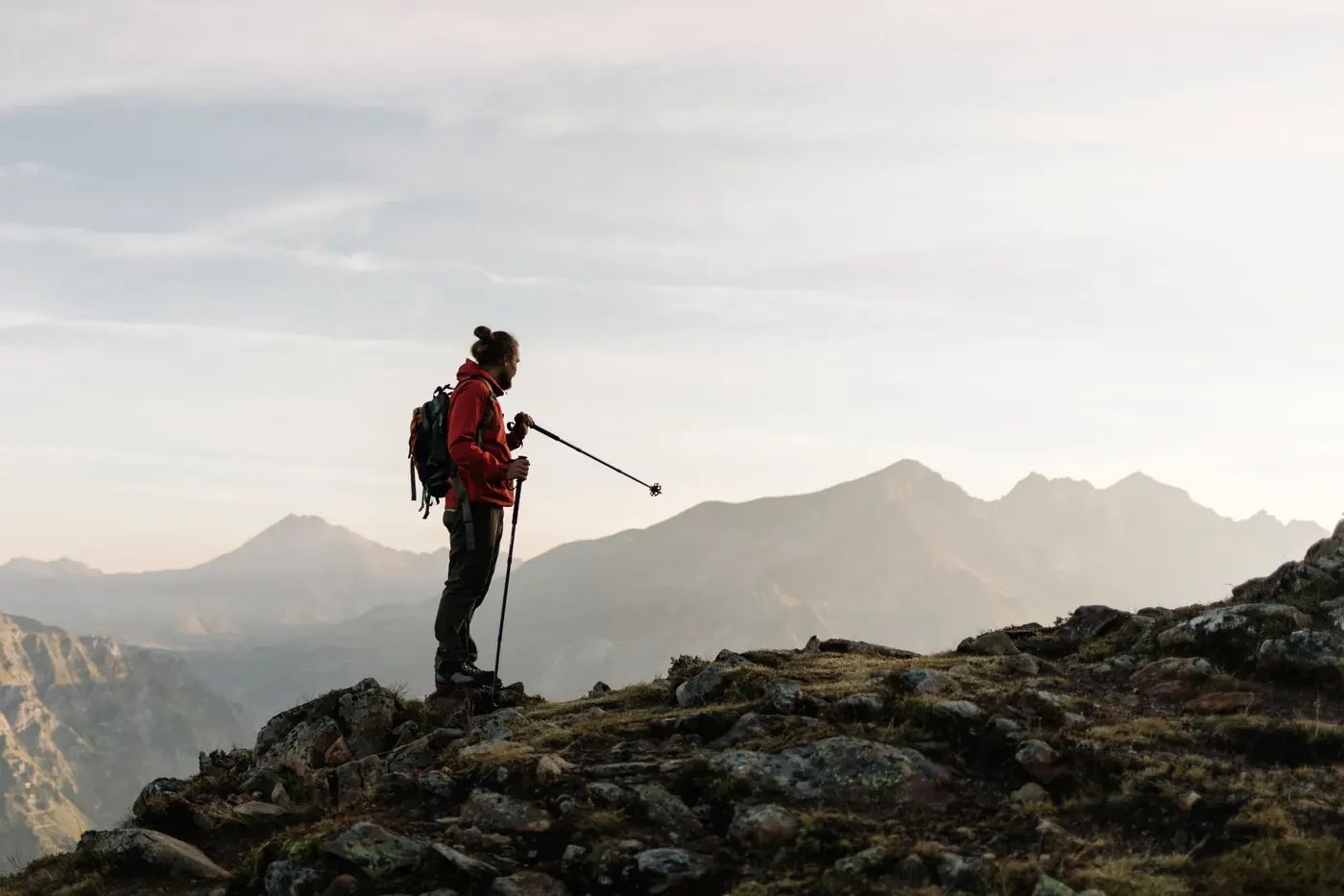 Hiker above Stuben