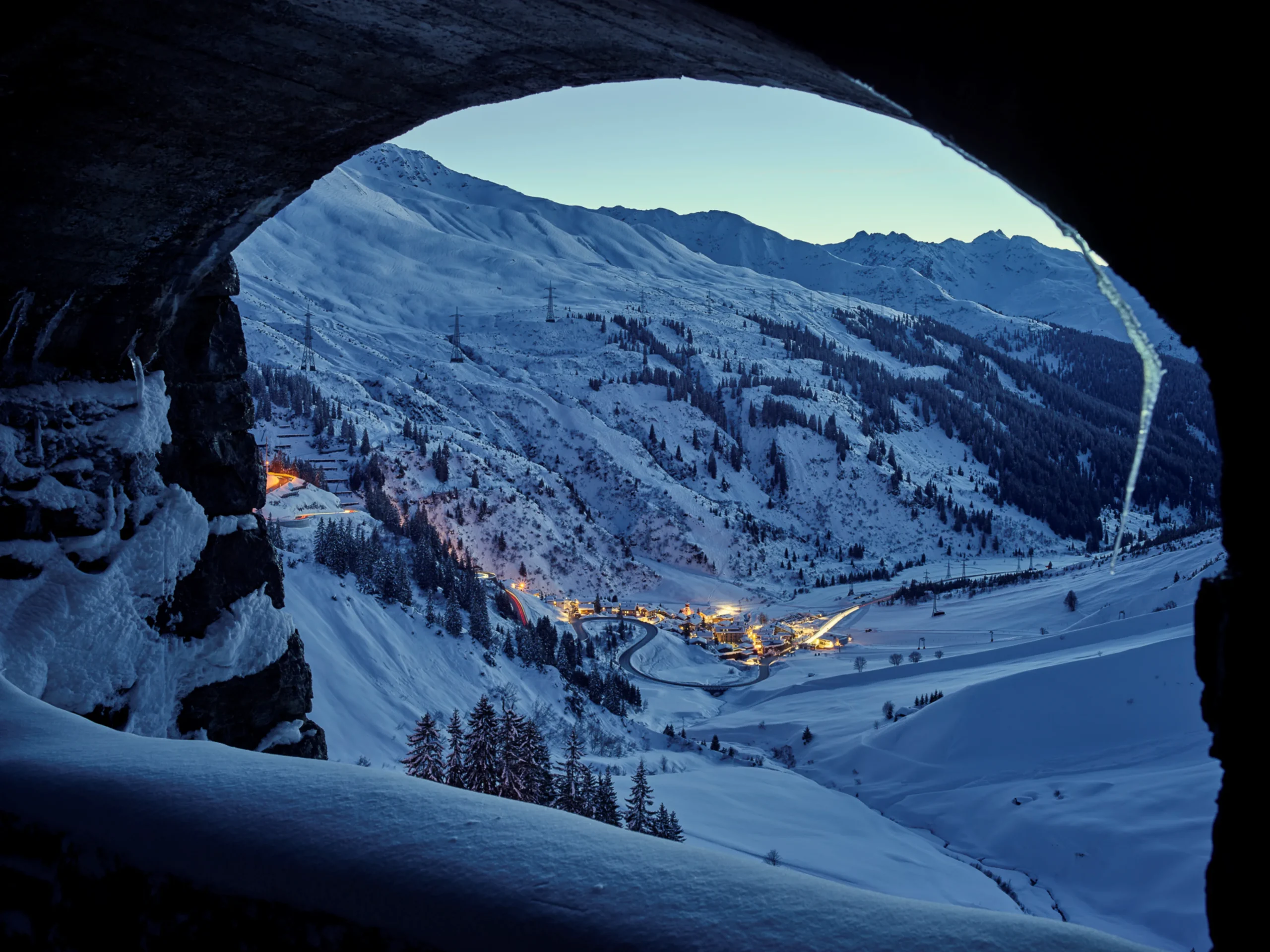 Blick Auf Stuben Von Der Flexengalerie